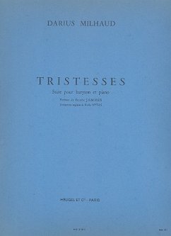 Cover Tristesses pour baryton et piano partition (frz/en)