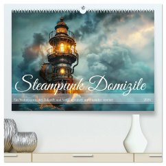 Steampunk Domizile (hochwertiger Premium Wandkalender 2026 DIN A2 quer), Kunstdruck in Hochglanz