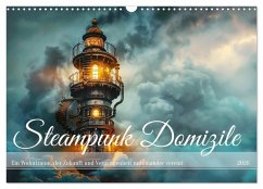 Steampunk Domizile (Wandkalender 2026 DIN A3 quer), CALVENDO Monatskalender