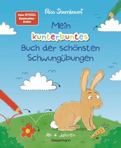 Cover Mein kunterbuntes Buch der schönsten Schwungübungen. Schreibvorbereitung für Kindergarten, Vorschule und Grundschule. Ab 4 Jahre