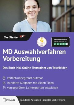 Cover MD Auswahlverfahren Vorbereitung: Das Buch inkl. Online-Testtrainer von TestHelden