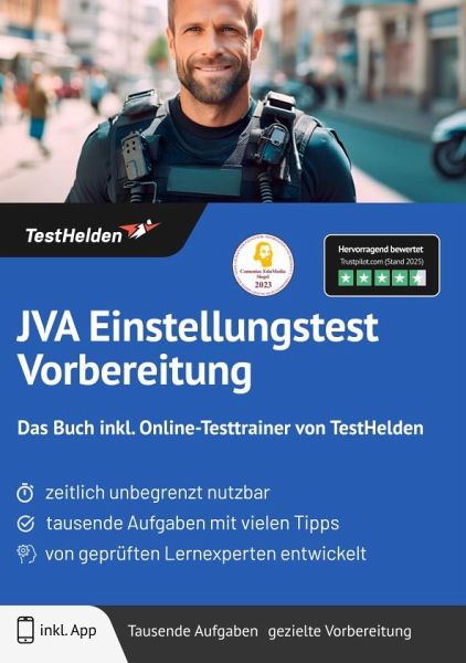 JVA Einstellungstest Vorbereitung: Das Buch inkl. Online-Testtrainer von TestHelden