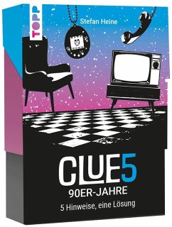 Cover CLUE5 #90er-Jahre. 5 Hinweise, nur eine Lösung. Das Trend-Quiz für deine Tasche