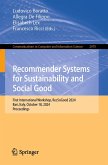 Recommender Systems for Sustainability and Social Good (eBook, PDF)