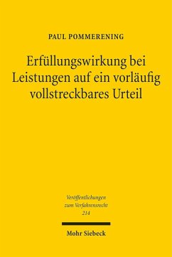 Cover Erfüllungswirkung bei Leistungen auf ein vorläufig vollstreckbares Urteil (eBook, PDF)