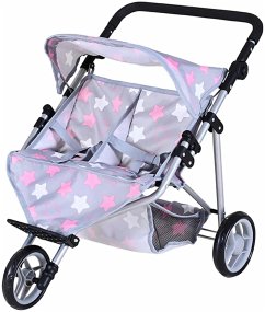 Cover Knorrtoys 16744 - Zwillingspuppenwagen Duo Princess Grey, klappbar, Schieberhöhe: 33-62cm