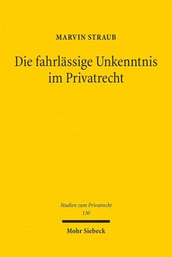 Die fahrlässige Unkenntnis im Privatrecht (eBook, PDF) Cover Die fahrlässige Unkenntnis im Privatrecht (eBook, PDF)