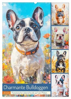 Cover Charmante Bulldoggen. Französische Lebensfreude auf vier Pfoten (Wandkalender 2026 DIN A2 hoch), CALVENDO Monatskalender