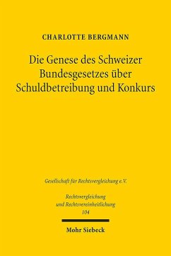 Cover Die Genese des Schweizer Bundesgesetzes über Schuldbetreibung und Konkurs