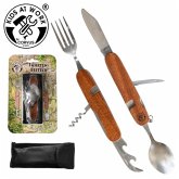 Corvus A750229 - Besteck unterwegs und outdoor mit Holzgriff