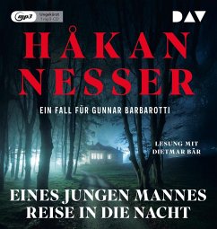 Cover Eines jungen Mannes Reise in die Nacht / Inspektor Gunnar Barbarotti Bd.9 (1 MP3-CD)