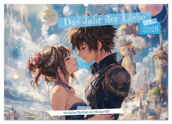 Cover Das Jahr der Liebe: Verliebte Pärchen im Manga-Stil (Wandkalender 2026 DIN A2 quer), CALVENDO Monatskalender