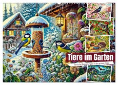 Cover Tiere im Garten - Tierische Begegnungen in der grünen Oase (Wandkalender 2026 DIN A2 quer), CALVENDO Monatskalender