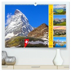 Cover Grüezi in den Schweizer Bergen (hochwertiger Premium Wandkalender 2026 DIN A2 quer), Kunstdruck in Hochglanz
