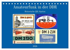 Cover Amateurfunk in der DDR - Historische QSL-Karten (Tischkalender 2026 DIN A5 quer), CALVENDO Monatskalender