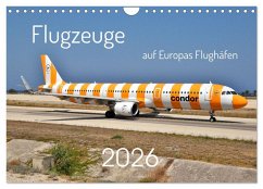 Flugzeuge auf Europas Flughäfen (Wandkalender 2026 DIN A4 quer), CALVENDO Monatskalender Cover Flugzeuge auf Europas Flughäfen (Wandkalender 2026 DIN A4 quer), CALVENDO Monatskalender