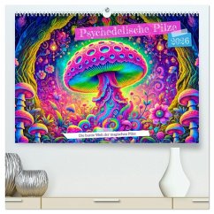 Cover Psychedelische Pilze - Die bunte Welt der magischen Pilze (hochwertiger Premium Wandkalender 2026 DIN A2 quer), Kunstdruck in Hochglanz