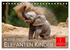 Cover Elefanten Kinder - kleine Riesen (Tischkalender 2026 DIN A5 quer), CALVENDO Monatskalender