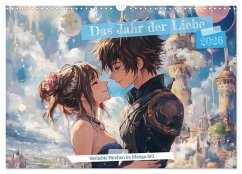 Cover Das Jahr der Liebe: Verliebte Pärchen im Manga-Stil (Wandkalender 2026 DIN A3 quer), CALVENDO Monatskalender