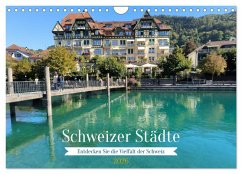 Schweizer Städte (Wandkalender 2026 DIN A4 quer), CALVENDO Monatskalender