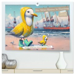 Cover Die Möwe Emma in Hamburg (hochwertiger Premium Wandkalender 2026 DIN A2 quer), Kunstdruck in Hochglanz