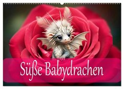Süße Babydrachen (Wandkalender 2026 DIN A2 quer), CALVENDO Monatskalender
