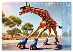 Cover Tierische Illusionen - Humorvolle Tierfantasien (Tischkalender 2026 DIN A5 quer), CALVENDO Monatskalender