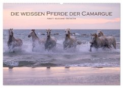 Die weißen Pferde der Camargue (Wandkalender 2026 DIN A2 quer), CALVENDO Monatskalender