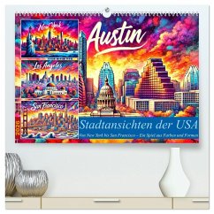 Stadtansichten der USA in Tusche (hochwertiger Premium Wandkalender 2026 DIN A2 quer), Kunstdruck in Hochglanz - Calvendo;Warstat, Marco