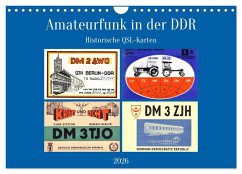 Cover Amateurfunk in der DDR - Historische QSL-Karten (Wandkalender 2026 DIN A4 quer), CALVENDO Monatskalender