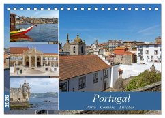Portugal - Porto, Coimbra, Lissabon (Tischkalender 2026 DIN A5 quer), CALVENDO Monatskalender Portugal - Porto, Coimbra, Lissabon (Tischkalender 2026 DIN A5 quer), CALVENDO Monatskalender