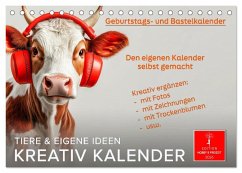 Cover Kreativ Kalender - Tiere & eigene Ideen (Tischkalender 2026 DIN A5 quer), CALVENDO Monatskalender