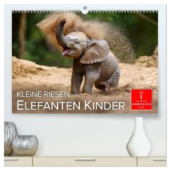 Cover Elefanten Kinder - kleine Riesen (hochwertiger Premium Wandkalender 2026 DIN A2 quer), Kunstdruck in Hochglanz