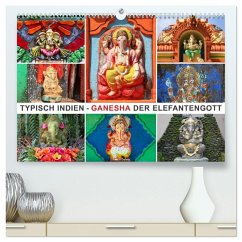 Typisch Indien - Ganesha der Elefantengott (hochwertiger Premium Wandkalender 2026 DIN A2 quer), Kunstdruck in Hochglanz Typisch Indien - Ganesha der Elefantengott (hochwertiger Premium Wandkalender 2026 DIN A2 quer), Kunstdruck in Hochglanz