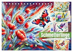 Cover Schmetterlinge und ihre Blumenfreunde in lebhaften Farben (Tischkalender 2026 DIN A5 quer), CALVENDO Monatskalender