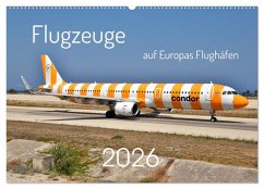 Cover Flugzeuge auf Europas Flughäfen (Wandkalender 2026 DIN A2 quer), CALVENDO Monatskalender