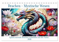 Drachen - Mystische Wesen (Tischkalender 2026 DIN A5 quer), CALVENDO Monatskalender