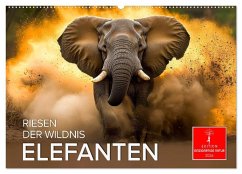 Elefanten - Riesen der Wildnis (Wandkalender 2026 DIN A2 quer), CALVENDO Monatskalender Elefanten - Riesen der Wildnis (Wandkalender 2026 DIN A2 quer), CALVENDO Monatskalender