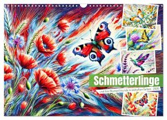 Cover Schmetterlinge und ihre Blumenfreunde in lebhaften Farben (Wandkalender 2026 DIN A3 quer), CALVENDO Monatskalender