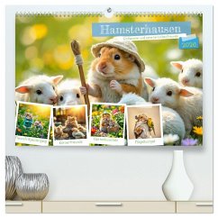 Cover Hamsterhausen - Ein Hamster und seine tierischen Freunde (hochwertiger Premium Wandkalender 2026 DIN A2 quer), Kunstdruck in Hochglanz