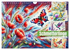 Cover Schmetterlinge und ihre Blumenfreunde in lebhaften Farben (Wandkalender 2026 DIN A4 quer), CALVENDO Monatskalender