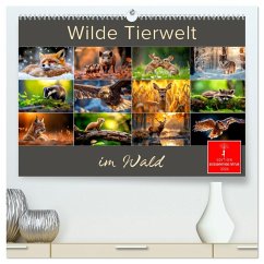 Wilde Tierwelt im Wald (hochwertiger Premium Wandkalender 2026 DIN A2 quer), Kunstdruck in Hochglanz
