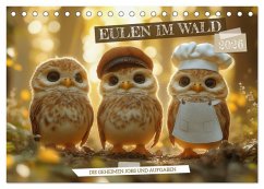 Eulen im Wald - Die geheimen Jobs und Aufgaben (Tischkalender 2026 DIN A5 quer), CALVENDO Monatskalender Eulen im Wald - Die geheimen Jobs und Aufgaben (Tischkalender 2026 DIN A5 quer), CALVENDO Monatskalender