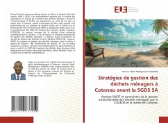 Cover Stratégies de gestion des déchets ménagers à Cotonou avant la SGDS SA