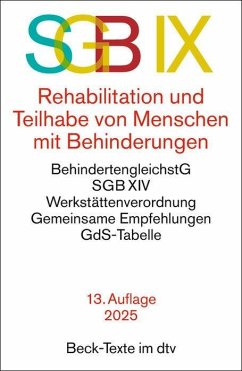 Cover SGB IX Rehabilitation und Teilhabe von Menschen mit Behinderungen