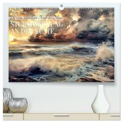 Cover Sturmwarnung an der Küste (hochwertiger Premium Wandkalender 2026 DIN A2 quer), Kunstdruck in Hochglanz