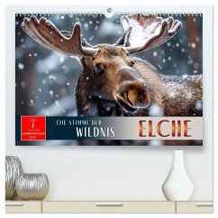Cover Elche - die Stimme der Wildnis (hochwertiger Premium Wandkalender 2026 DIN A2 quer), Kunstdruck in Hochglanz