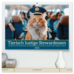 Cover Tierisch lustige Stewardessen (hochwertiger Premium Wandkalender 2026 DIN A2 quer), Kunstdruck in Hochglanz