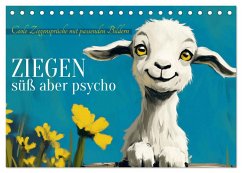 Ziegen, süß aber psycho (Tischkalender 2026 DIN A5 quer), CALVENDO Monatskalender Cover Ziegen, süß aber psycho (Tischkalender 2026 DIN A5 quer), CALVENDO Monatskalender