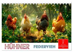 Cover Hühner Federvieh (Tischkalender 2026 DIN A5 quer), CALVENDO Monatskalender